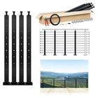 Muzata 4-PACK Level Cable Railing Post Kit Inch 36"X2"X2" Surface Mount Diy Open. Price: $219.95.