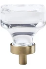 1X Amerock Glacio 1-3/8" (35MM) Square Cabinet Knob Clear Golden Champagne New. Price: $10.99.