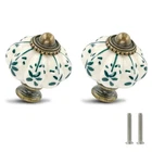 Zernmiarder Ivory & Green Pumpkin Knobs Pack Ceramic 35MM, 2, New. Price: $9.28.