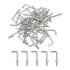 Uxcell Right Angle Hooks, 50PCS Shaped Screw 1/2", Silver New. Price: $9.68.