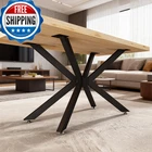 Fjankui Heavy Duty Metal Desk Legs 29 Inch - Industrial Wrought Iron Table Base New. Price: $176.21.