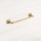 Signature Hardware 6" Klein Solid Brass Cabinet Pull Antique HL-552-6-AB Open. Price: $9.00.