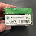 Hillman #12 X 1-1/4 In. Flat Head Phillips Zinc Wood Screw (100 Ct.) 40150 New. Price: $14.99.
