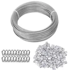 Tootaci Wire Rope KIT,1/8 Stainless Steel Cable Railing KIT,100FT Coated New. Price: $35.92.
