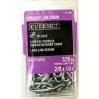 761089 Everbilt, 2/0X10 Ft, 520 Lb Straight Zinc Plated Link Chain, 887480030921 New. Price: $19.99.