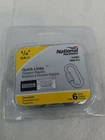 National Hardware N889-011 Quick Link, 1/4", Zinc Plated Lot Of Packs New. Price: $25.99.