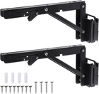 2 Pcs 10 Inch Track Folding Shelf Brackets Black Heavy Duty Metal Diy Colla... New. Price: $25.40.