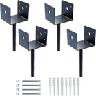 Pack Shape Fence Holder Ground Spike Post, 4X4 Pergola Brackets Deck New. Price: $38.89.