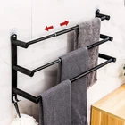 Caximsy Black Adjustable Towel Bar Bathroom Wall Mount 17-30.7IN Stainless Steel New. Price: $51.29.