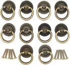 Lxz 10 Pcs Vintage Antique Brass Ring Pulls Handles For Cabinet Drawer. Price: $20.99.