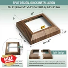 Ajovw 5.5" Walnut Aluminum Post Base Cover Skirt For Porches Decks New. Price: $46.99.