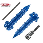 WENSILON(30 Pcs) 3/16" * 1-1/4" Slotted Concrete Screws Anchor Blue Hexagon New. Price: $7.80.