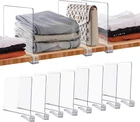 Joy Decor 8 Pack Acrylic Clear Shelf Dividers For Closets Organizer And Storage New. Price: $29.79.