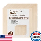 Ninekong Pack Birch Plywood 1/812X12X1/8 Inch SHEETS3MM New. Price: $42.48.