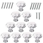 Akstore 10 Pcs Crystal Glass Cabinet Knobs 30MM Diamond Shape Drawer Kitchen .... Price: $13.32.