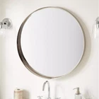 Signature Hardware - Palora Round Decorative Vanity Mirror Polished Nickel New. Price: $150.00.