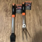 Mr Bar-b-q Deluxe Basting Brush Silicone Stainless Steel W/ Fork Set Of 2 New. Price: $35.00.
