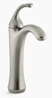 Kohler Forte Tall 1-HOLE/HNDL Low-arc Bath Rm Faucet Brushed Nickel K-10217-4-BN Open. Price: $353.98.