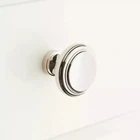 Signature Hardware Ardell Brass Round Cabinet Knob - Polished Nickel Open. Price: $7.98.