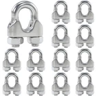 Heverp 12PCS M6 1/4 Inches Stainless Steel Wire Rope Cable Clip Clamp New. Price: $16.70.