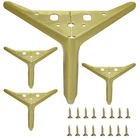 Smaxcn 4.7" Brushed Gold Metal Furniture Legs Set For Cabinet Sofa Dresser New. Price: $41.39.