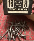 Vintage National Co. 1-3/4 NO.8 Flat Steel Wood Screws Usa Nos 25PC New. Price: $10.99.