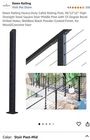 Dawn Black Cable Railing Post Pack 36 X 2 (1) Hole Angled Stair Open. Price: $39.99.
