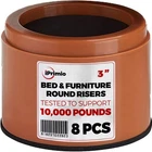 Iprimio Bed & Furniture Risers - Brown, Round, 3 Inch Lift, Up To 10000 Lbs 8PCS New. Price: $44.44.