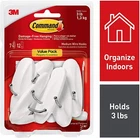 Command General Purpose Wire Hooks, Medium, 3 Lb Cap, White, 7 12 Strips New. Price: $13.49.