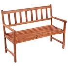Outdoor Patio Bench Wooden Garden With Cushion Solid Acacia Vidaxl New. Price: $167.99.