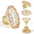 Shiny Handles 4 Pack Glass Cabinet Knobs Pullsoval Champagne Crystal New. Price: $28.77.