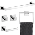 Turs 5-PIECE Bathroom Hardware Set, Polished Chrome, Towel Bar, Ring, Hook New. Price: $88.49.