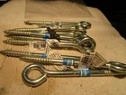 (9) National Mfg.lag Screw Eye 1/4 X5 Zinc Plated Steel Swl 120 Lbs New. Price: $12.00.