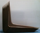 National 10" X 12" Shelf Brackets, Walnut, Lot Of 9 (N185-041) Fs Open. Price: $25.00.