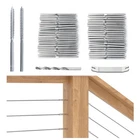 Muzata 40 Pack Cable Railing Hardware Kit Swage Lag Screws 1/8", Silver New. Price: $42.99.