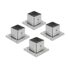 Wealrit 4 Pcs Square Post Bases Stainless Steel Flange Anchor X 1", Silver New. Price: $23.23.