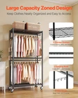 Vevor Rolling Clothes Rack, Heavy Duty Clothing Garment 3 Adjustable Tiers New. Price: $80.90.