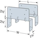 Simpson Post Cap (LPC6Z) Z-max, Adjustable, 6X Sold As Set (pair) 2 Per Order New. Price: $19.95.