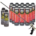 Great Stuff Pro Gaps & Cracks Foam 12 Cans, Ft Gun, Cleaner New. Price: $225.49.