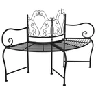 Tree Bench Seating Chair Outdoor Garden Backyard Furniture Black Steel Vidaxl New. Price: $255.99.
