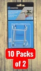 10 Packs (20) Crawford 2" Double Arm Straight Pegboard Hooks # 18422 New. Price: $14.28.