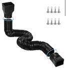 Plusgutter 11.5FT Long Downspout Extensions Flexible, Feet, Black Open. Price: $32.95.