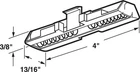 Prime-line 16472 White Plastic Top Mount Bi-fold Snugger X 13/16 In. New. Price: $7.51.