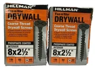 Hillman Fas Tite Drywall Coarse Thread Screws 8X2 1/2 (2) Lb Box New. Price: $16.95.