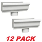 Amerimax 5" White Aluminum K-style Gutter End With 2" 3" Drop Outlet (12 Pack) New. Price: $79.98.