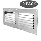 2 Pack Stainless Steel Stamped Louvered Air Grill Cover Ventilation New. Price: $13.05.
