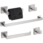 Turs 5-PIECE Bathroom Hardware Set Brushed Nickel Towel Bar Ho... New. Price: $73.01.