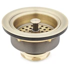 Signature Hardware 3-1/2" Kitchen Sink Basket Strainer Aged Bronze New. Price: $29.00.