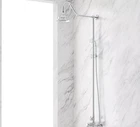 Signature Hardware Alliston Exposed Pipe Shower With Hand - Chrome New. Price: $499.99.