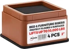 Iprimio Bed Furniture Risers Square Brown 2 Inch Lift Up To 10000LBS 4 Pack New. Price: $24.44.